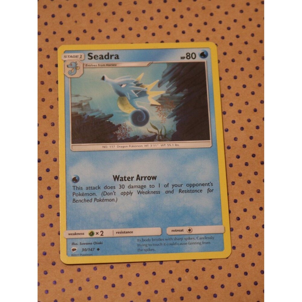 Seadra 30/147 Pokemon Card (2017)